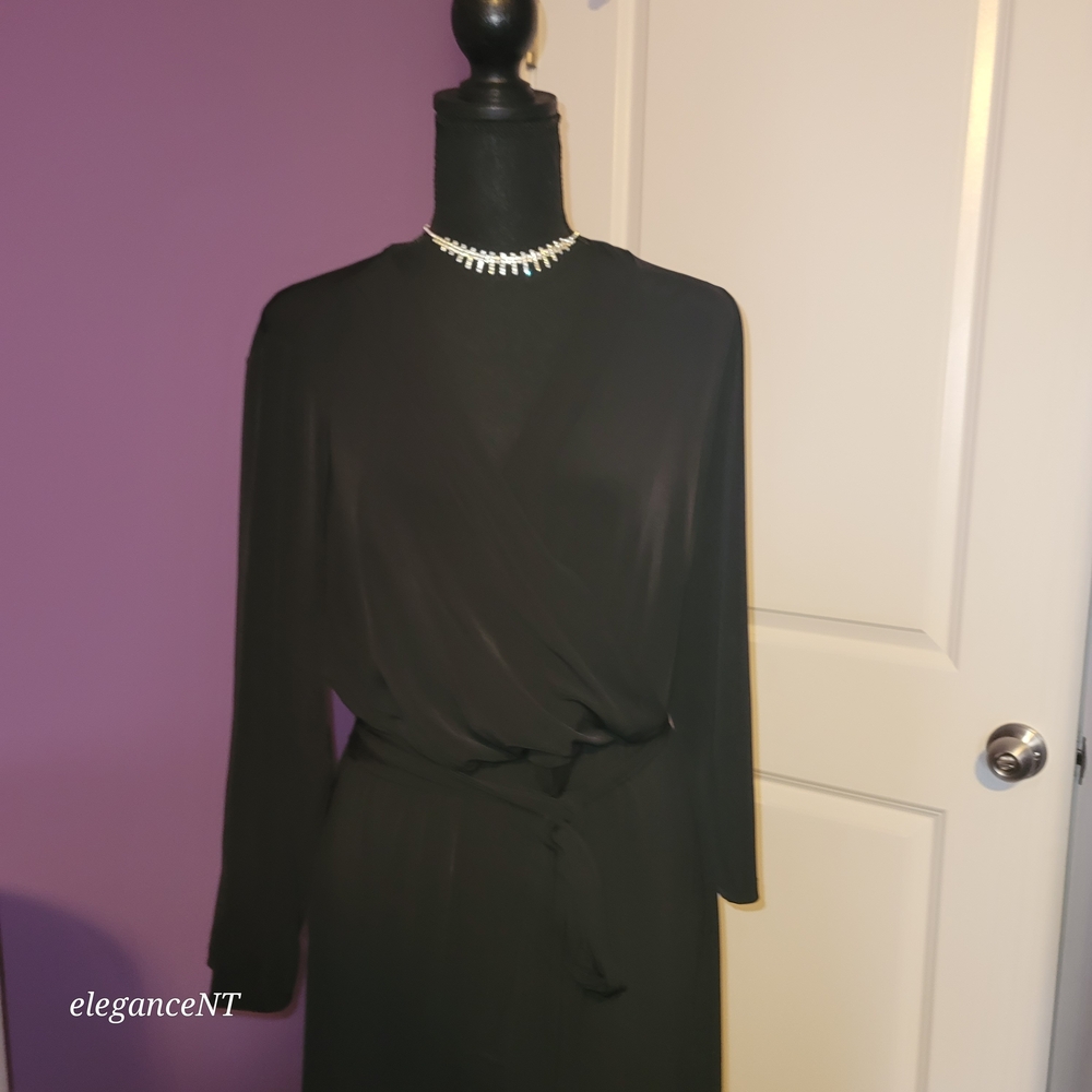 Lane Bryant Classic Black Long Sleeve Dress Sz: 14/16 - Picture 7 of 9
